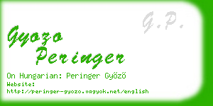 gyozo peringer business card